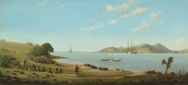 Image: Landing of Lieutenant Governor Hobson at Waitangi