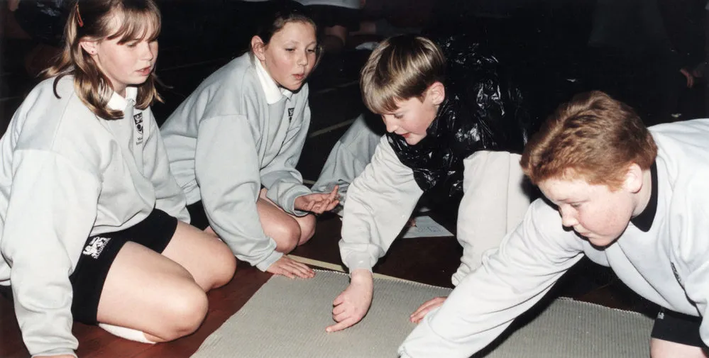 Maidstone Intermediate; students brainstorm ideas for the BP Technology Challenge.