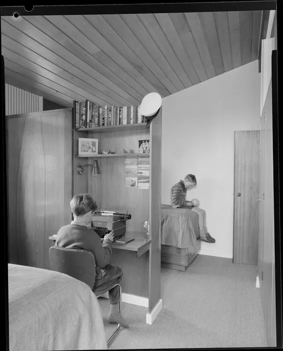 King house, interior, bedroom