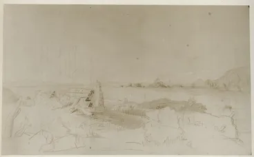 Image: Photograph of sketch of Sealer's Bay
