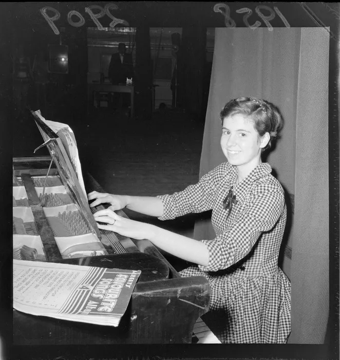 Piano accompanist, Gillian Samuel, at the competitions
