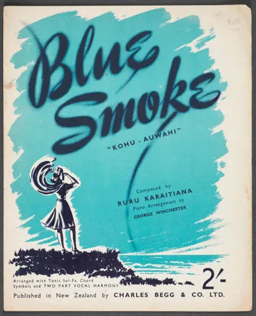 Image: 'Blue Smoke / Kohu-Auwahi' sheet music