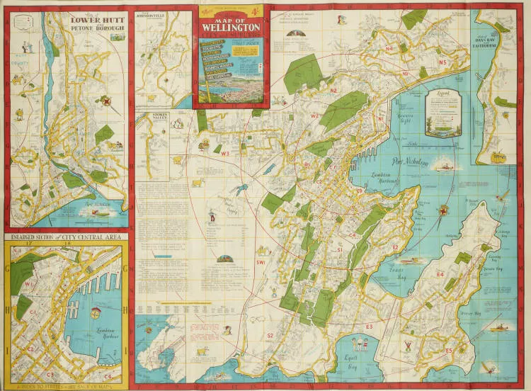 Map of Wellington city and suburbs