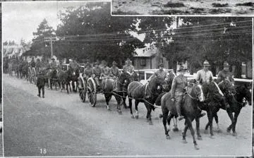 Artillery leaving Featherston Camp : digital image