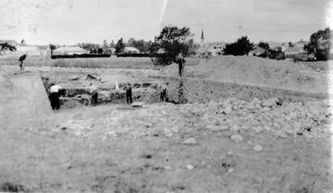 Image: Excavation of Wairarapa High School swimming pool