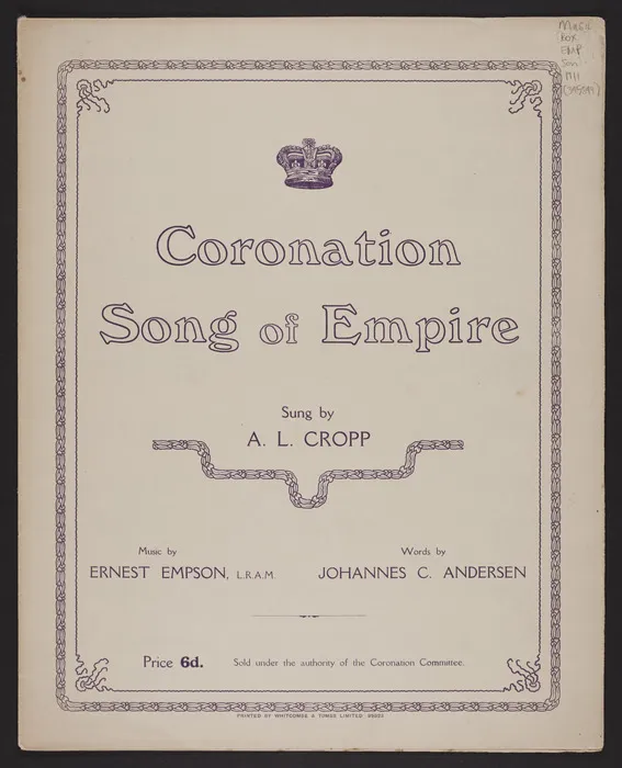 Song of Empire / music by Ernest Empson ; words by Johannes C. Andersen.