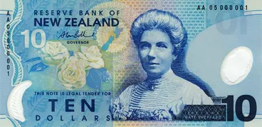 Image: Kate Sheppard on the $10 note