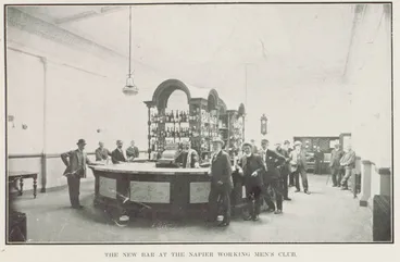 Image: The new bar at the Napier Working Men's Club