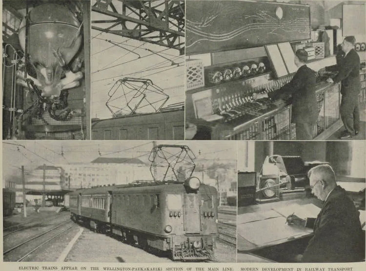 Electric trains appear on the Wellington-Paekakariki section of the main line: modern development in railway transport