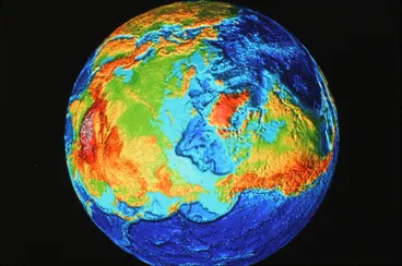 Image: View of world centred on North Pole