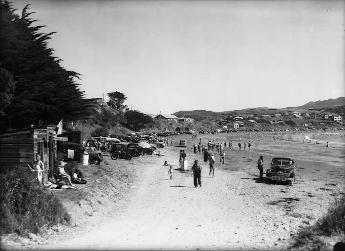 View of Titahi Bay beach, Porirua