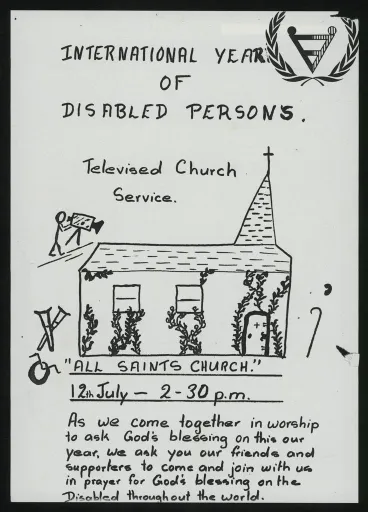 Image: International Year of Disabled Persons church service poster