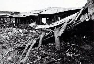 Martinborough School fire : Photograph Image: Martinborough School fire : Photograph