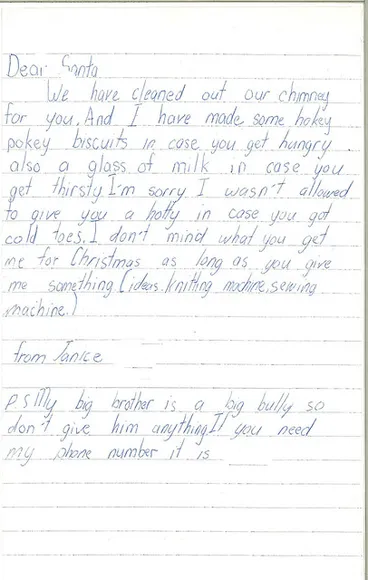 Image: Letter to Santa, 1982