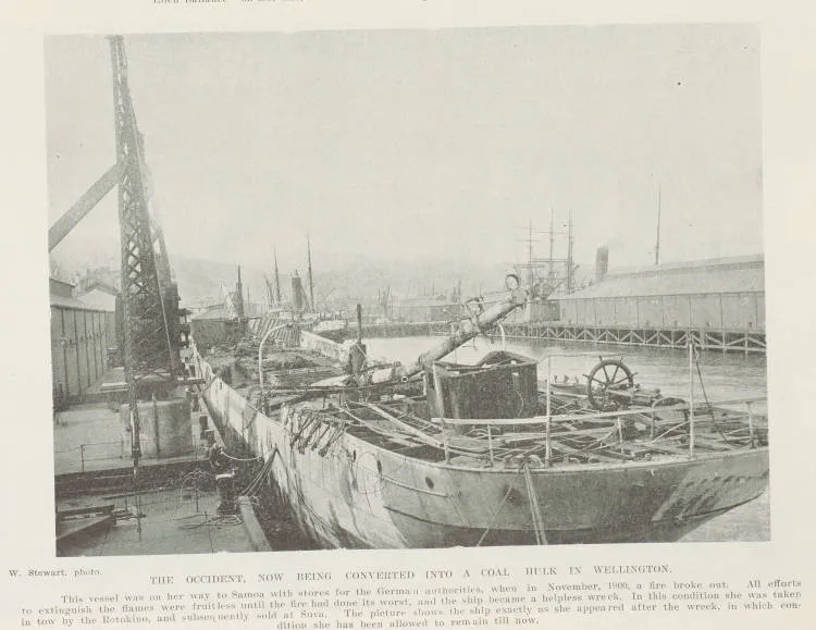 The Occident, now being converted into a coal hulk in Wellington