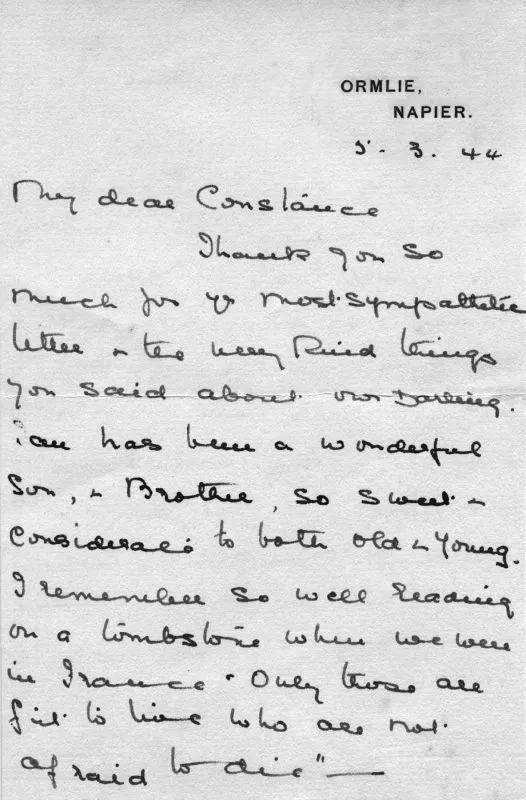 Letter From Gertrude Smith 1944