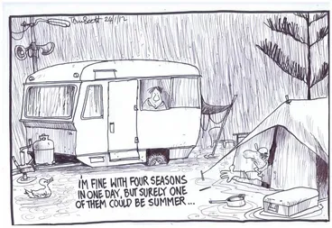 Image: Scott, Thomas, 1947- :'I'm fine with four seasons in one day, but surely one of them could be summer...' 24 January 2012