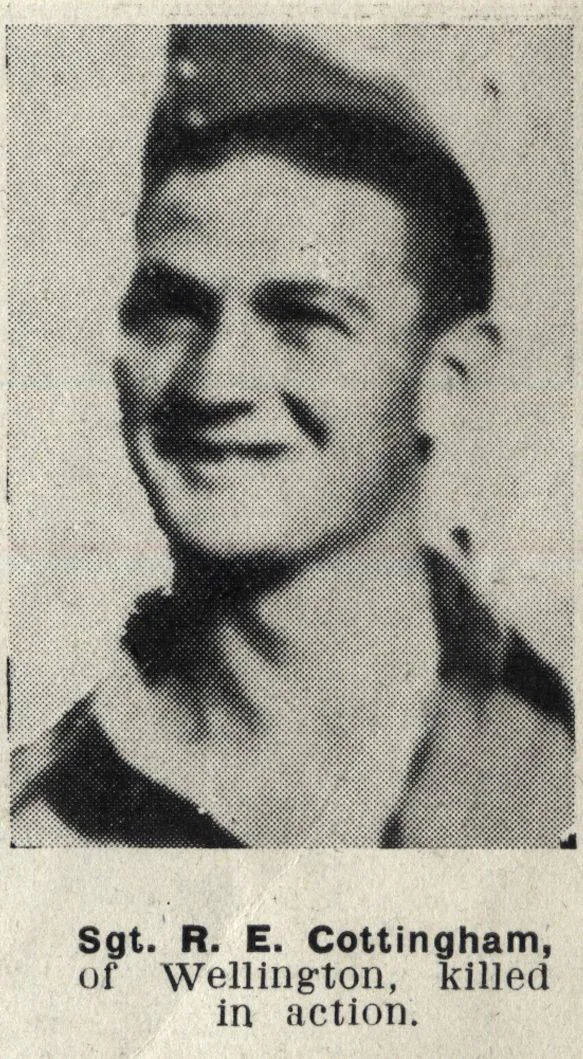 Sgt. R. E. Cottingham, of Wellington, killed in action