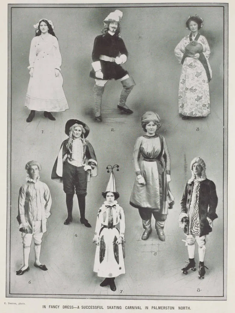 In fancy dress - a successful skating carnival in Palmerston North