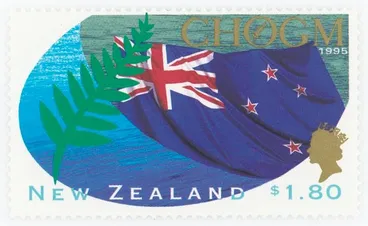 Image: Issued one dollar and eighty cents 'Commonwealth Heads of Government Meeting' stamp