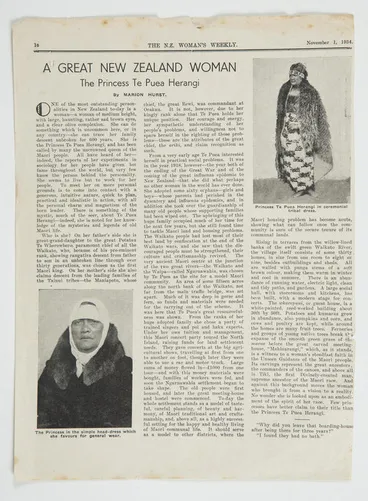 Image: A Great New Zealand Woman: The Princess Te Puea Herangi