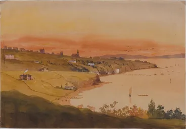 Image: Auckland, from St George’s Bay, 1856 (above Mr Blackett’s house).