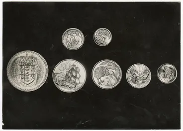 Image: Seven coins photographed at the royal mint