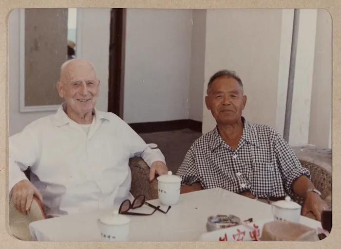 Rewi Alley and his adopted son, Alan (Duan Shimou), China