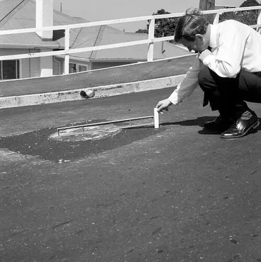 Image: b. Ridgeway, person and measuring device