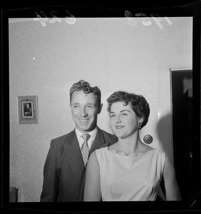 Engagement photograph of Miss Pamela McHugh and Mr W Allan