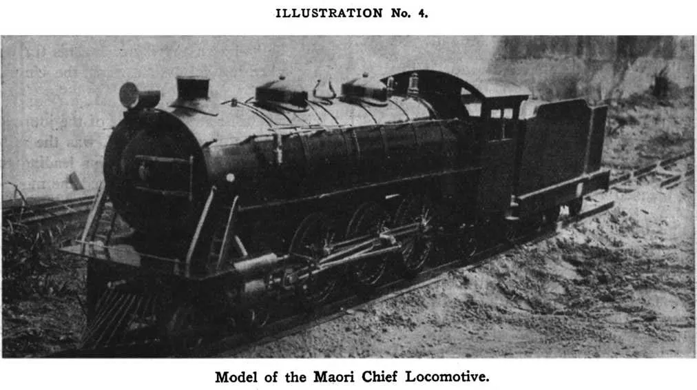 Illustration No. 4. — Model of the Maori Chief Locomotive