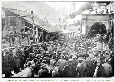 Image: Piercing of the Otira tunnel, the seventh longest in the world: ceremony last week to mark the event