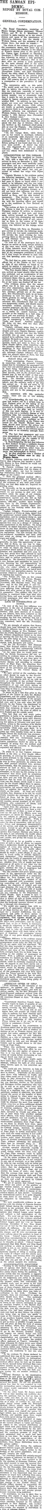 THE SAMOAN EPIDEMIC. (Otago Daily Times 18-8-1919)