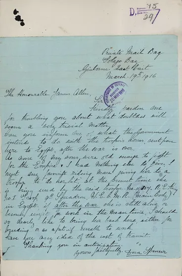 Image: Demobilisation - Horses - Disposal of abroad in World War I