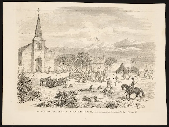 Depiction of Völkner's execution at Ōpōtiki