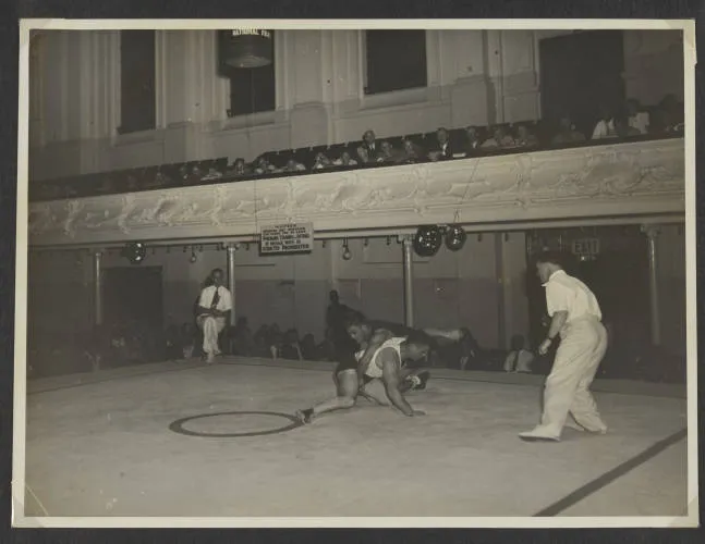 British Empire Games, Wrestling, Auckland Town Hall, 1950