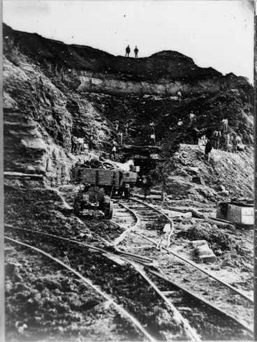 Image: Demolition of Point Britomart, 1875