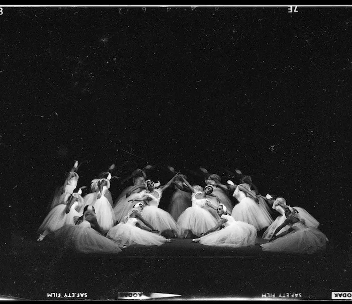 Photograph of dress rehearsal for New Zealand Ballet Company production