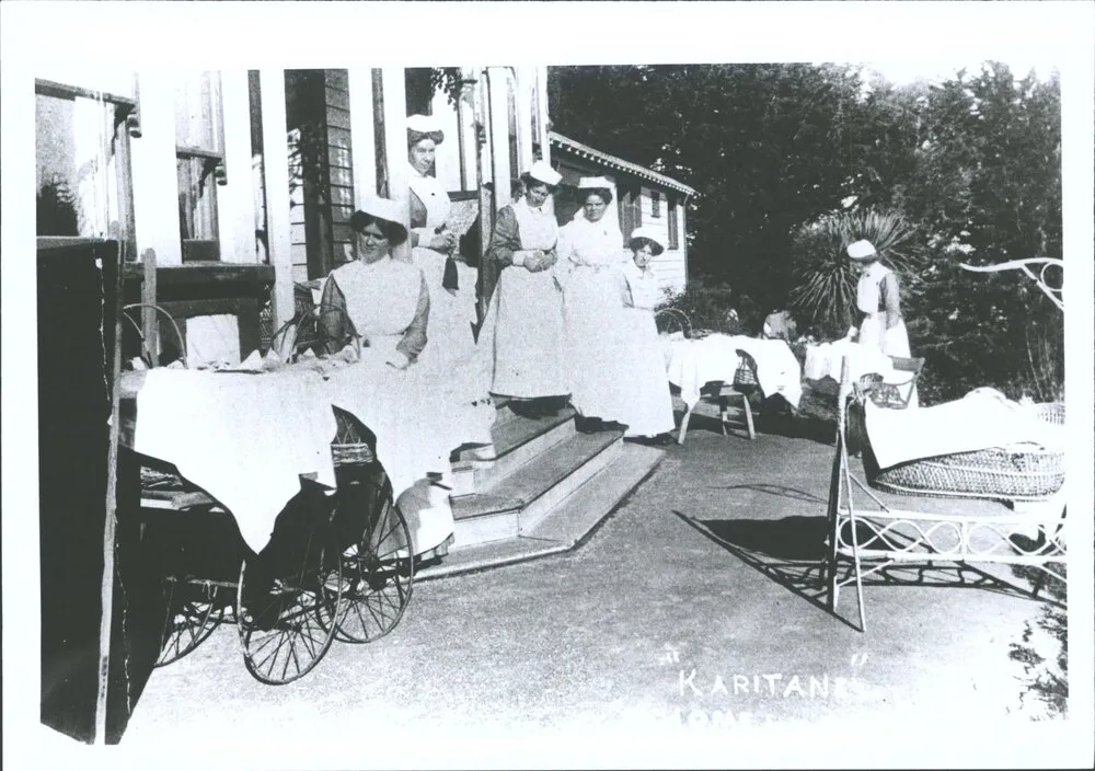 Outside Karitane-Harris Hospital