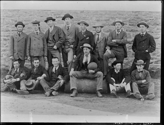 Football team, location unidentified