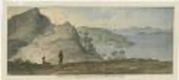 Image: Ranghe Hue, [i.e. Rangihoua] a New Zealand fortified village, the residence of Warri-Pork [i.e. Wharepoaka] [picture] /