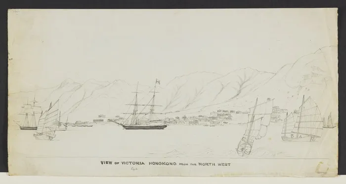 [Ashworth, Edward] 1814-1896 :View of Victoria, Hong Kong from the north west. [1845]