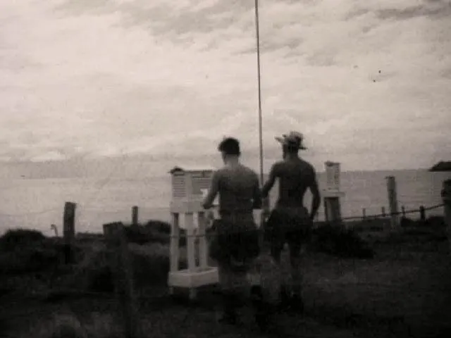 Meteorologists on Raoul Island, 1949