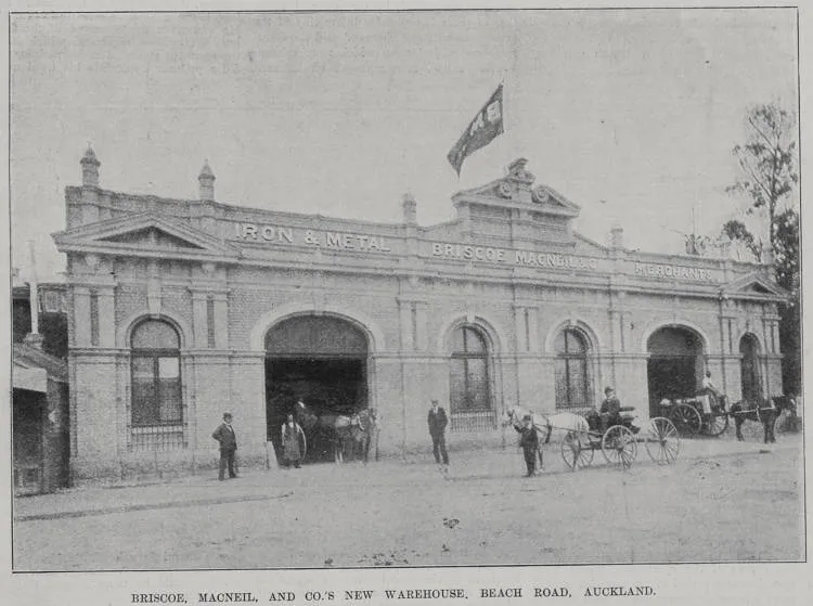 Briscoe, Macneil and Company's new warehouse in Beach Road, Auckland