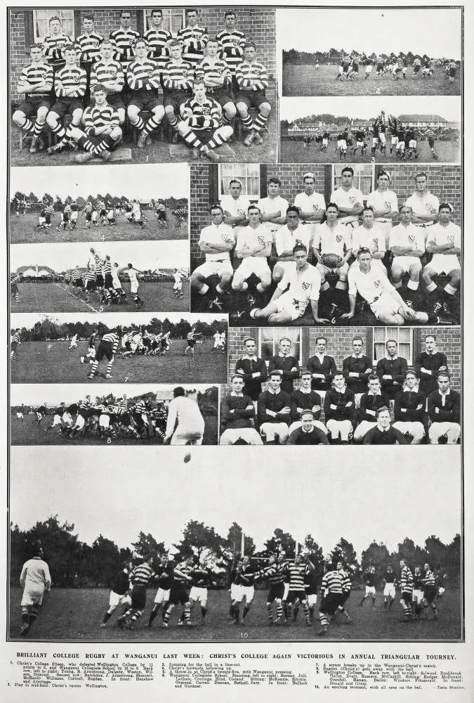 Brilliant college rugby at Wanganui last: Christ's College again victorious in annual triangular tourney