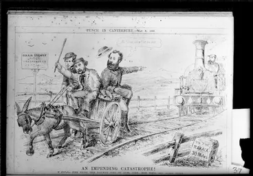 Image: Artist unknown :An impending catastrophe! 1865.