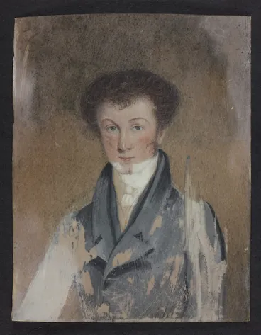 Image: Bridge, Cyprian, 1807-1885 :[Self portrait on ivory. 1830-1840s]