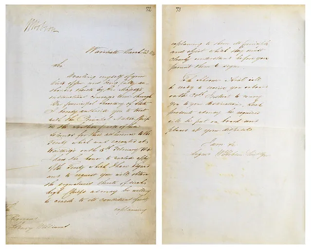 Instructions from William Hobson to Henry Williams