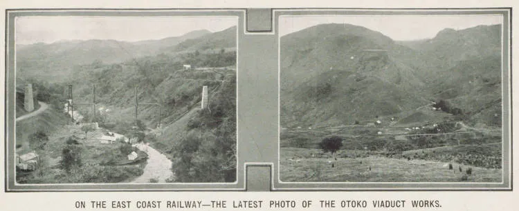 On the East Coast railway - the latest photo of the Otoko Viaduct works