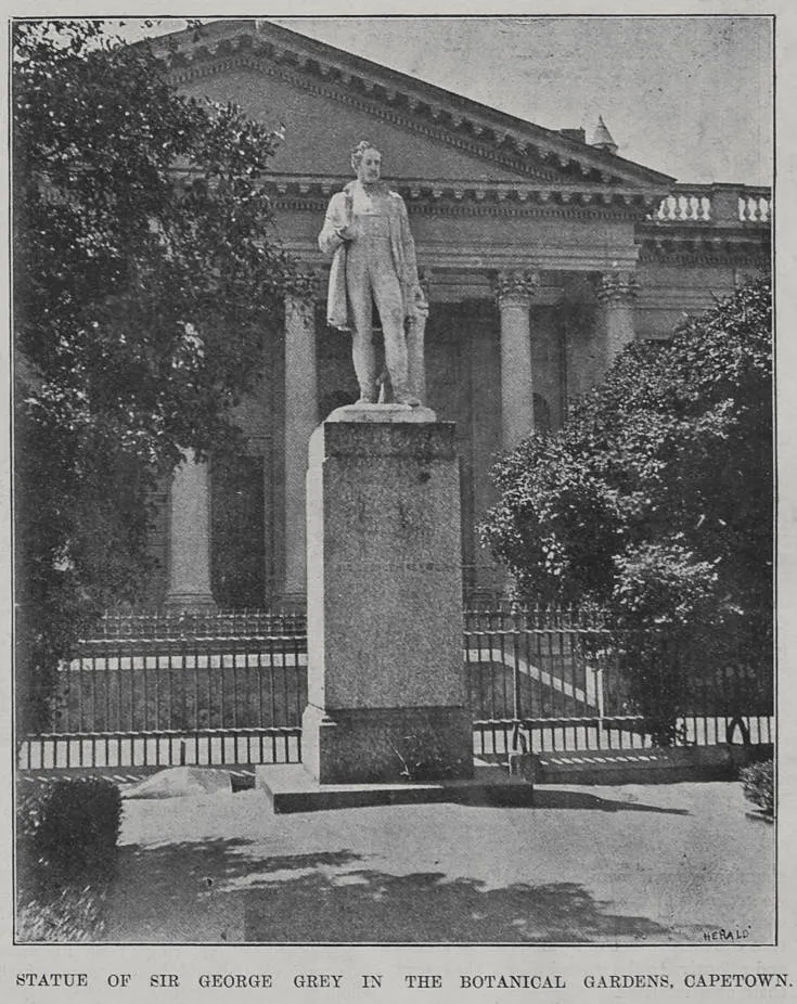 Statue of Sir George Grey in the botanical gardens, Capetown